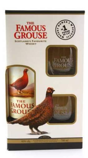 Picture of N-*WHISKY FAMOUS GROUSE 0.7L + 2 ČAŠE