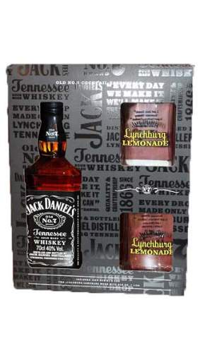 Picture of N-*WHISKY JACK DANIELS 0.7L+2 KRIGLE LYNCHBURG LEMONADE-6/1-