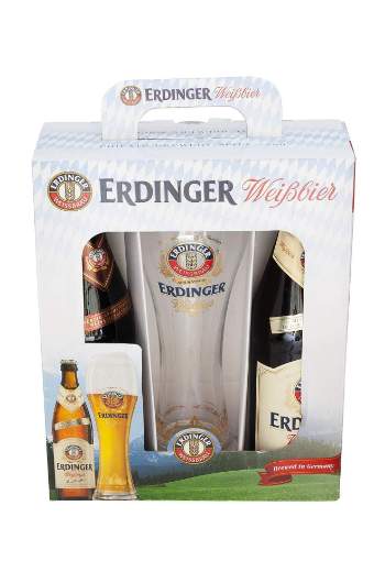 Picture of N-*PIVO ERDINGER WEISSBIER 2 X 0.50L BOCA + ČAŠA PAKET