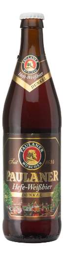 Picture of N-*PIVO PAULANER HEFE WEISSBIER DUNKEL 0.50L  -20/1-  PŠENIČNO BOCA