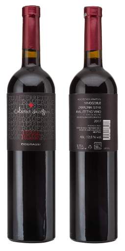 Picture of *CABERNET SAUVIGNON DEGRASSI 13% TERRE ROSSE 0.75L KV SUHO 2017 -12/1