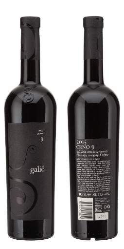 Picture of N-*CRNO 9 GALIĆ MERLOT& CAB.SAUVIGNON 0.75L ZOI SUHO 2017