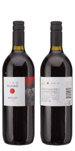 Picture of *MERLOT BUHAČ 1L KV SUHO 2021 -6/1-