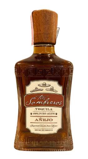 Picture of *TEQUILA TRES SOMBREROS ANEJO 0,7L 662100318 BEVELAND 6/1