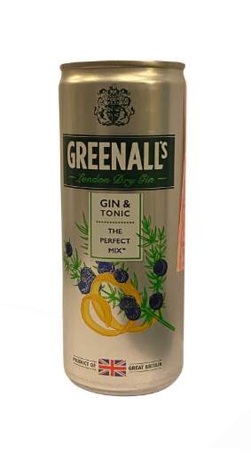 Picture of *GIN  & TONIC GREENALL'S 250ML