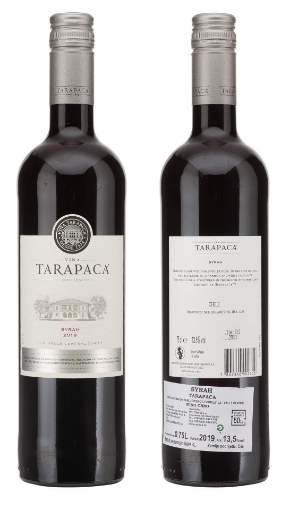 Picture of *SYRAH TARAPACA 0.75L ZP SUHO 2019 -6/1-