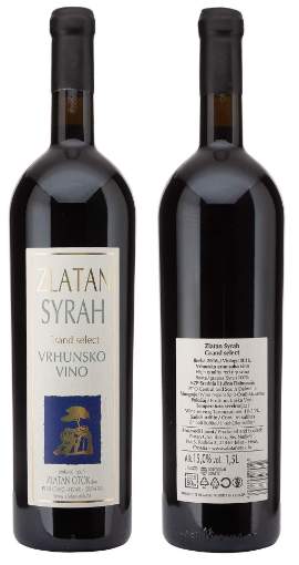 Picture of *ZLATAN SYRAH GRAND SELECT 1.5L VRH SUHO 2016