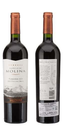 Picture of *CARMENERE CASTILLO DE MOLINA 0.75L ZP SUHO 2020 -6/1-