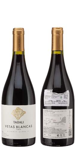 Picture of *SYRAH VETAS BLANCAS 0.75L TABALI ZP SUHO 2019 -6/1-