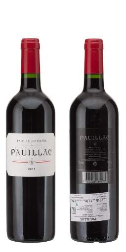 Picture of *PAUILLAC DE LB 0.75L -6/1- ZOI SUHO 2018