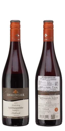 Picture of *SPATBURGUNDER KABINETT PINOT CRNI 0.75L ZOI SUHO 2019 -6/1-