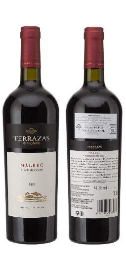 Picture of N-*MALBEC TERRAZAS MENDOZA 0.75L KV. SUHO 2021 -6/1-