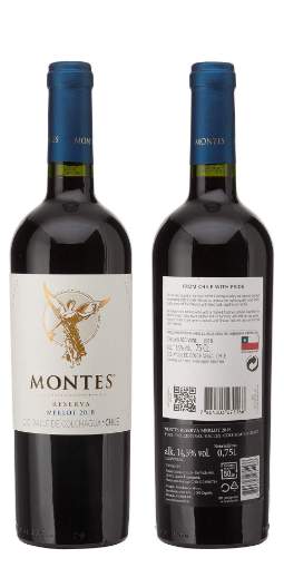 Picture of *MERLOT MONTES RESERVA 0.75L ZP SUHO 2021 -6/1-