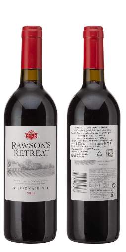 Picture of *SHIRAZ CABERNET RAWSONS RETREAT PENFOLDS 0.75L ZP. SUHO 2016.