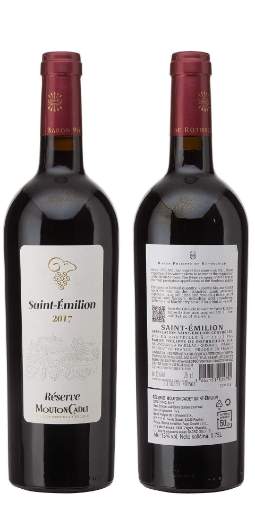 Picture of *SAINT EMILION RESERVE MOUTON CADET 0.75L ZOI SUHO 2017