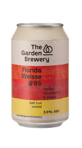 Picture of *PIVO GARDEN 0.33L FLORIDA WEISSE#5 -24/1-  3.5%ALC LIM. MANGO,STRAWBERY & PEACH