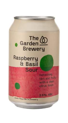 Picture of *PIVO GARDEN 0.33L RASPBERRY & BASIL SOUR -24/1-  3.5%ALC LIM.