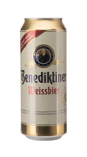 Picture of *PIVO BENEDIKTINER 0.50L PŠENIČNO -24/1-  5.4%ALC LIMENKA