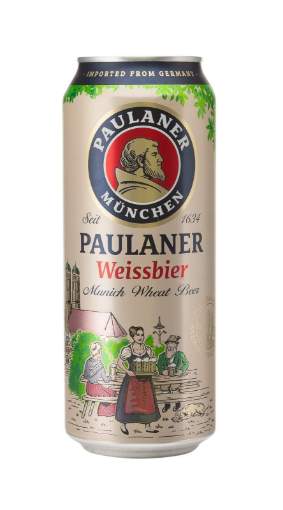 Picture of N-*PIVO PAULANER HEFE WEISSBIER 0.50L -24/1-  LIMENKA PŠENIČNO