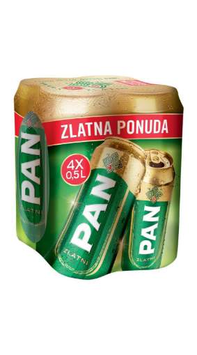 Picture of N-*PIVO PAN ZLATNI 0.50L 4-PACK -6/1-  LIMENKA