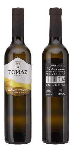 Picture of *MUŠKAT BIJELI DOLCE A.TOMAZ 0.50L VRH POLUSLATKO 2020 -6/1