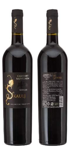 Picture of *CABERNET SAUVIGNON ŠKAULJ 0.75L VRH SUHO 2018 EKO -6/1-