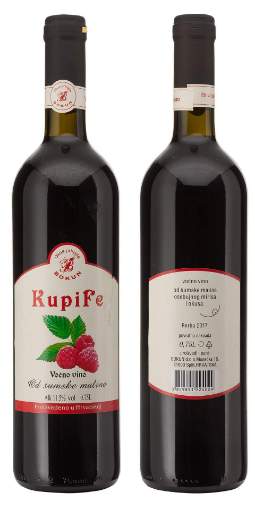 Picture of *MALINOVO VINO KUPIFE OD ŠUMSKE MALINE BOKUN 0.75L SLATKO 2017 -12/1-