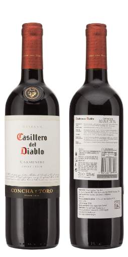 Picture of *CARMENERE  CASILLERO DEL DIABLO 0.75L 2020 -12/1-