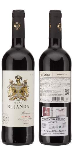 Picture of *RESERVA BUJANDA RIOJA 0.75L ZOI SUHO 2017 -6/1-