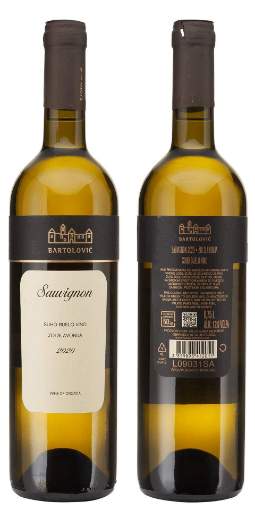 Picture of *SAUVIGNON BARTOLOVIĆ 0.75L KZP SUHO 2020 -6/1-