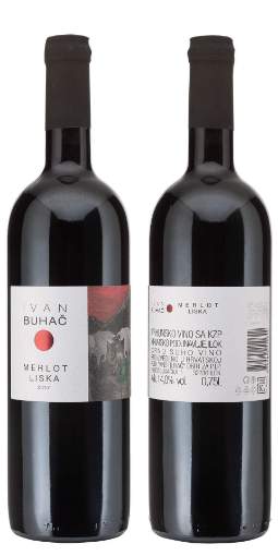 Picture of *MERLOT LISKA BUHAČ 0.75L VRH SUHO 2019 -6/1-