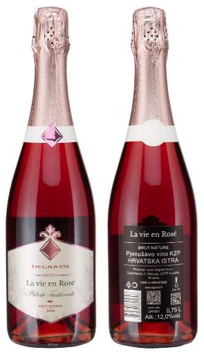 Picture of *PJENUŠAC LA VIE EN ROSE DEGRASSI 0.75L KZP BRUT NATURE -6/1-