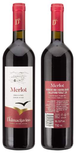 Picture of *MERLOT DRNIŠKI DALMACIJAVINO 0.75L VRH SUHO 2018 -6/1-