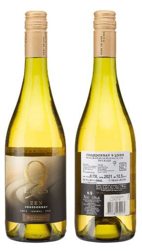 Picture of *CHARDONNAY 9 LIVES 0.75L SUHO 2021 -6/1-