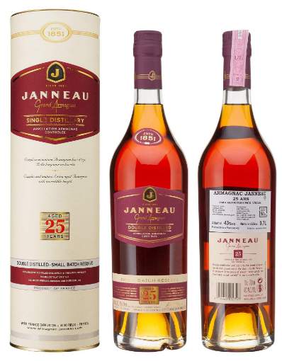 Picture of *ARMAGNAC 25 ANS 0,7L JANNEAU -6/1- 43%