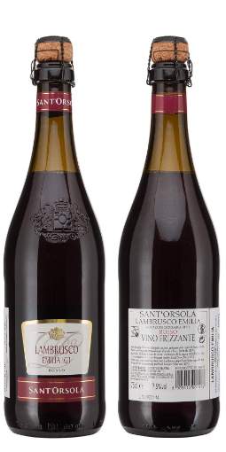 Picture of *LAMBRUSCO ROSSO SANT'OR SOLA EMILIA 0.75L ZP POLUSUHO -6/1-