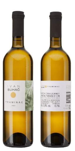 Picture of *TRAMINAC BUHAČ 0.75L VRH POLUSLATKO 2023 -6/1-