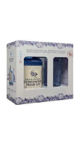 Picture of *GIN GUNPOWDER 0.7L IRISH + GLASS GIFT BOX-6/1- 43%