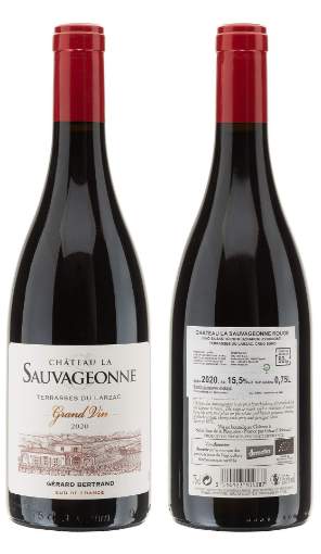 Picture of *CHATEAU SAUVAGEONNE ROUGE 0,75L 2020. G.BERTRAND -6/1-